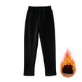 thumbnail image 4 of Pandaie 1-14T Girls Fleece Lined Leggings Winter Warm Soft Thermal Pants Full Length Kids Tights Trousers Clothes Black 9-10 Years, 4 of 5