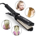 thumbnail image 1 of Rizador de pelo de cerámica, Placa de cerámica corrugada eléctrica, Plancha de pelo ondulada ondulada de 6 dientes, Plancha para engarzar el cabello para rizador de peinado mullido Unbranded JM04255, 1 of 9
