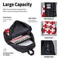 thumbnail image 4 of Pofeuu Red Cross 1 Print Backpack Travel Backpacks With Lunch Bag Pencil Bag Set 3 pcs Set Cartoon Backpack, 4 of 7