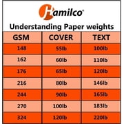 Hamilco White Glossy Cardstock Paper 8 1/2 x 11 100 lb Cover Card Stock 50 Pack