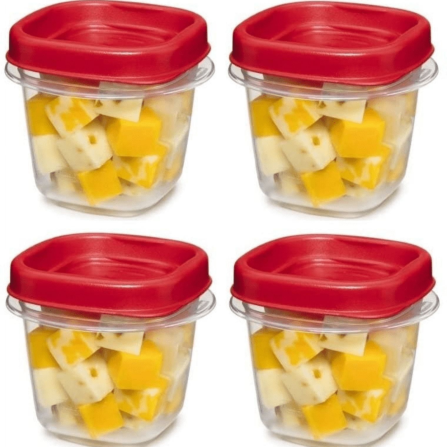 (8 pack) Rubbermaid Easy Find Lid, 0.5 Cup, Set of 4, Plastic Food Storage Containers