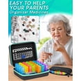thumbnail image 4 of Monthly Pill Organizer 2 Times a Day with Portable Hard Shell Pill Cutter 31-Day Box Plastic Opening Pick Monthly & Weekly Stickers, 4 of 5