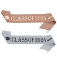 thumbnail image 3 of Panxico Event & Party Graduation Decorations 2024 Graduation Strap Graduation Strap Ceremonial With Gold Scallion Cloth Bronzing Graduation Strap Graduation Party Ribbon Bronzing Party Ribbon Blue, 3 of 8