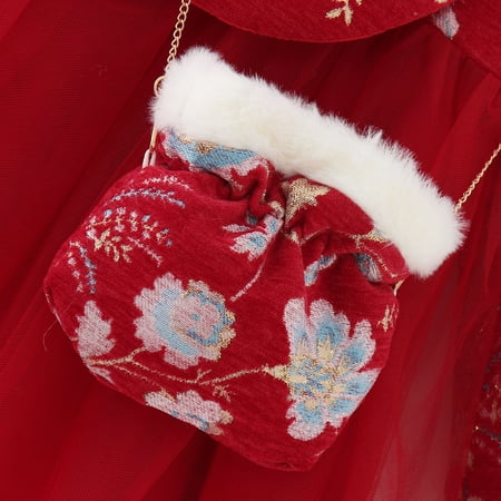 

dmqupv Easter Dresses For Toddlers Little Girls Kids Summer Chiffon Ruffle Mini Dress Square Neck Lantern Sleeve Short Dress Tulle Smocked Red 6-12 Months