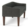 thumbnail image 3 of Simpli Home Parris 50 inch Wide Contemporary Upholstered Bench in Dark Grey, 3 of 5