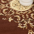 thumbnail image 4 of Superior Classic Elegant Floral Medallion Power-Loomed Indoor Area Rug, Toffee, 5' x 5' Square, 4 of 7