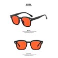 thumbnail image 4 of 2022 New Retro Sunglasses Fashion Personality Rice Nail Square Sunglasses-bright Black And Red Lenses, 4 of 4