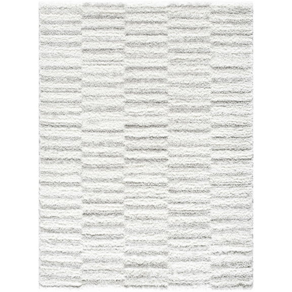 BoutiqueRugs Anevay Contemporary Area Rug - Cream, Light Slate - 5'3" x 7'