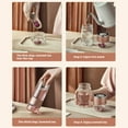 thumbnail image 4 of Inteprter Taza de vidrio transparente con filtro de acero inoxidable de doble pared y vidrio de doble pared aislado Teteras oro rosa 280ml, 4 of 6