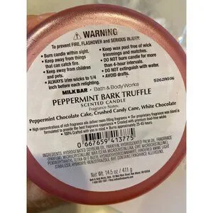 Bath & Body Works Milk Bar Peppermint Bark Truffle 3 Wick Candle 14.5 oz
