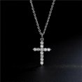 thumbnail image 2 of Collar con cruz chapado en oro de 14 quilates para mujer | Colgante de cruz | Collares de oro para mujer, 1 unidad - plata, 2 of 5