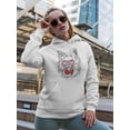 thumbnail image 2 of A Hipster Dog Hoodie Women -Image by Shutterstock, Female 3X-Large, 2 of 4