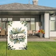 thumbnail image 3 of Amhnf Linen Garden Flag Welcome With Floral Design For Home Outdoor Garden Yard Decor 12x18 inch, 3 of 5