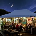 thumbnail image 3 of Patiojoy 10 x 20FT Pop up Canopy with 6 Sidewalls Outdoor Canopy Tent with Zippered Entrances Windows Blue, 3 of 10
