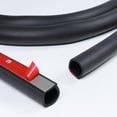 thumbnail image 2 of Rubber Seal Strip D Shape Hollow with Bulb Automotive Weather Stripping Self-adhesive EPDM Black 8FT, 2 of 6