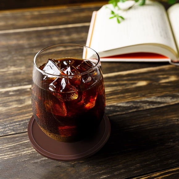 8PCS Drink Coasters Set Soft Coaster Fits Size of Drinking Glasses Tabletop Protection for Table Type Wood Glass Soapstone Marble
