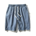 thumbnail image 2 of kamemir Shorts for Men Men's Cargo Short with Flex Waistband(Blue,4XL), 2 of 4