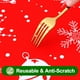 thumbnail image 5 of Mantel Smiry, 152 x 213 cm, impermeable, con forma de copo de nieve rojo, 5 of 7