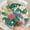 Tropical Leaves, variant on Round Fitted Tablecloth with Elastic Tropical Palm Leaves Outdoor Tablecloth Round Table Cover Waterproof Tablecloth for Kitchen Party Picnic Fits 48-52" Diameter Round Tables