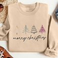 thumbnail image 4 of Womens Christmas Tree Print Sweatshirts Round Neck Tops Long Sleeve Blouses Comfort Casual Relaxed Fit Pullover Sweater Blouses Fall Fashion Outfits 2025 Christmas Fleece Teen Girls Christmas Clothes, 4 of 7