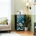 thumbnail image 2 of Dresser for Bedroom with 4 Storage Drawers Sea Turtle Swimming Ocean Rocks Soft Blue Water Dressers Chest of Drawers Steel Framed Fabric Closet Organizers for Entryway Boys Room, 2 of 7