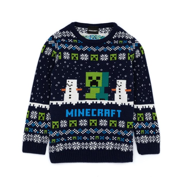 Minecraft Chandails de Noël Laids en Laine pour Garçons/filles Creeper