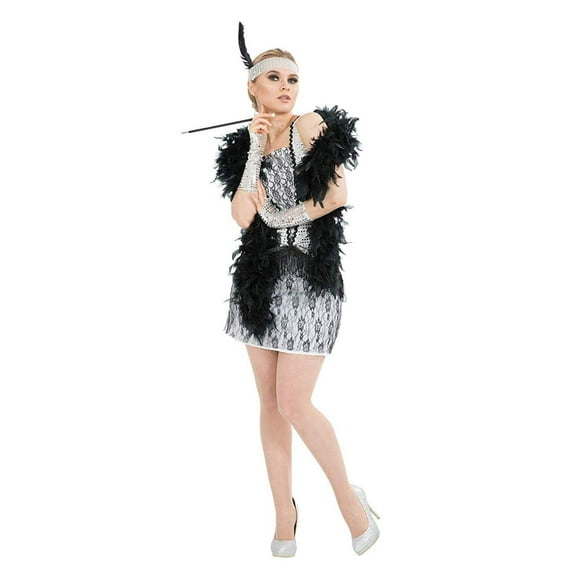 Disfraz Orion Disfraces Silver Flapper para adultos, talla grande