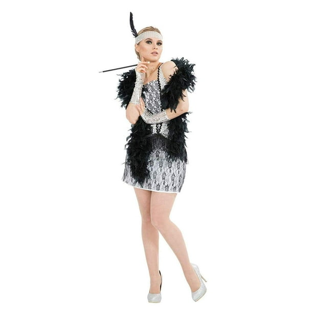 Disfraz Orion Disfraces Silver Flapper para adultos, talla grande