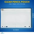 thumbnail image 3 of 1IntheOffice Clear Pencil Pouch For 3 Ring Binder, Ring Binder Pockets with Zipper, Vinyl, 6 Pack, 3 of 5