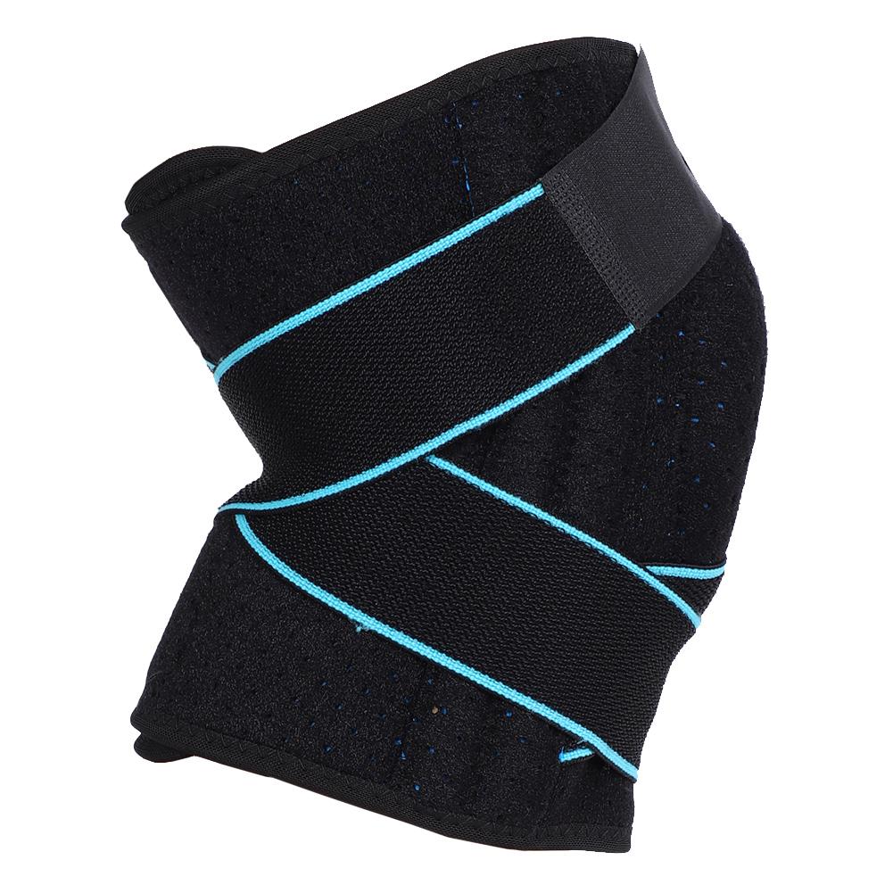 Tebru Knee Support,Adjustable straps breathable knee pads (blue + black