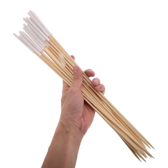 WRITWAA Beige Wooden Picks for Fresh Flower Packaging and Crafts, 20 Pieces - Versatile Floral Accessories