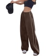 thumbnail image 1 of SEARCHI Women Casual Pants Baggy Cargo Pants  Wide Leg Loose Trousers Streetwear Jogger Trousers Hippie Punk Style, 1 of 6