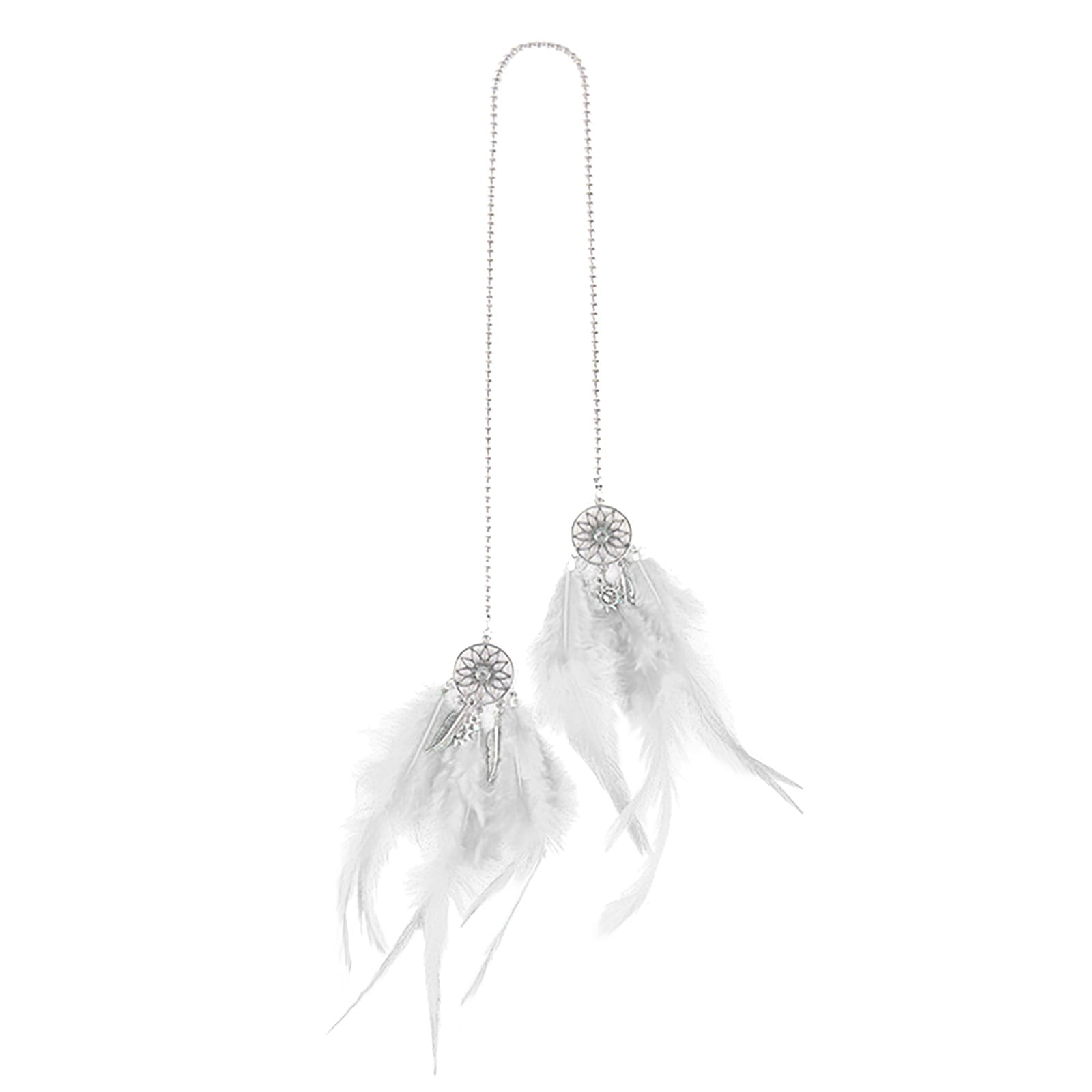 Dreamcatcher with Feather Pearl Wind Chimes Car Pendant Gift Home Wall Decor 
