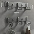 thumbnail image 3 of WEISIPU Aluminum 3 To 7 Hooks Key Coat Clothes Rack Rail Door Holder Hook Wall Mounted Hanger, 3 of 4