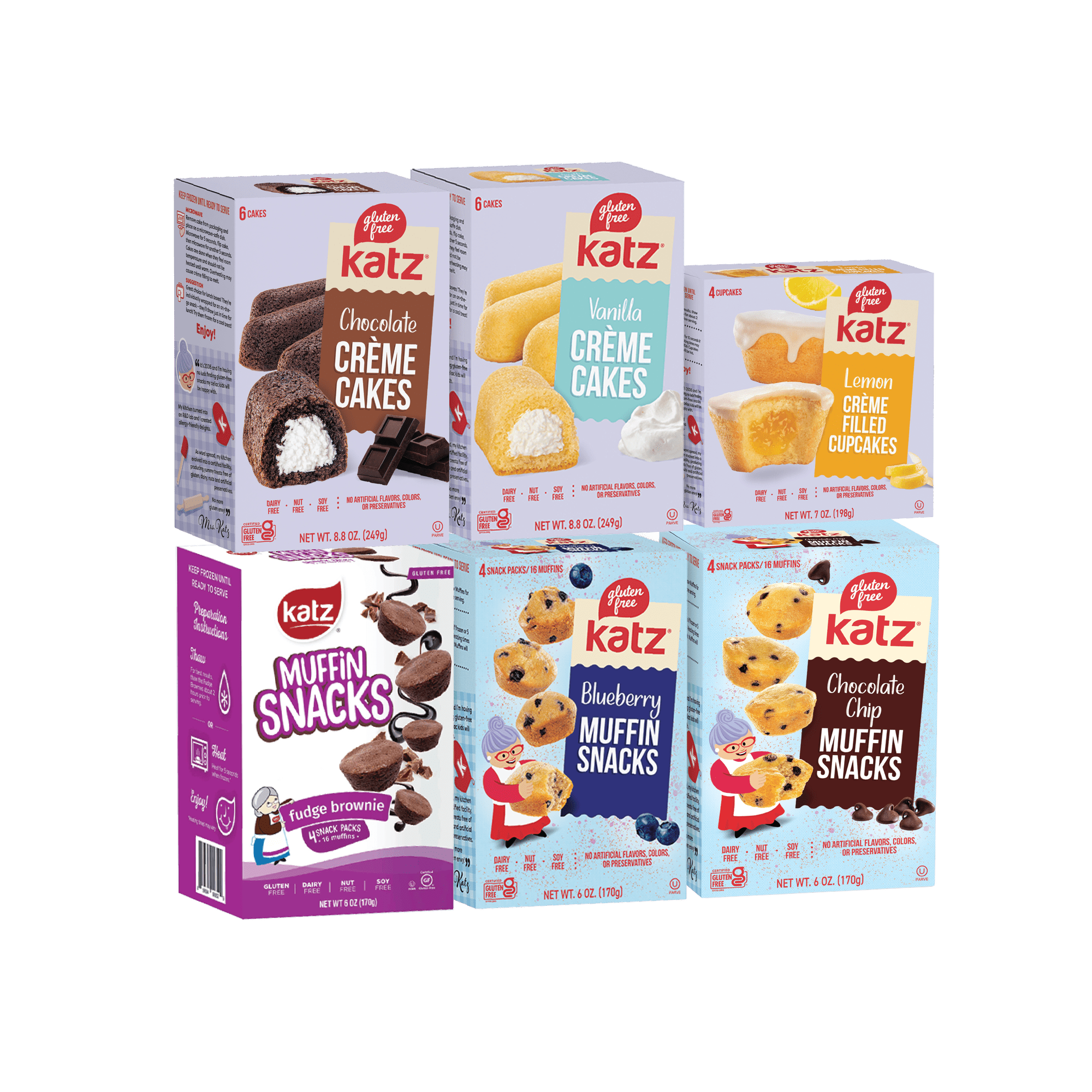 Katz Gluten-Free Grab N Go | Gluten-Free Dairy Free Nut Free Soy Free Kosher| 6 Pack
