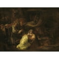 thumbnail image 2 of Rembrandt van Rijn 14x11 Black Ornate Wood Framed Double Matted Museum Art Print Titled: The Circumcision (1661), 2 of 5
