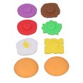 thumbnail image 4 of Hamburger Toy, Silicone Baby Chew Toy Tear  Detachable Hand Eye Coordination Reliable  for Early Learning, 4 of 8