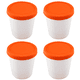 thumbnail image 1 of Copa de helado redonda de plástico de 4 piezas - Pequeña - Naranja Adepaton CPB-DE-WX690-4, 1 of 5