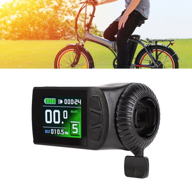 Electric Bike Display Meter, Ergonomic Keys ABS Material Mountain Bike Control Panel Convenient Use for Cycling Device