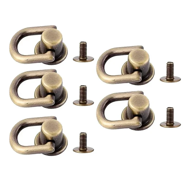 Bolsa de anillo en forma de D, hebillas de Clip lateral, hebilla Retro de Metal doble D, asas de cadena para bolso, conector, correa para bolso, acces