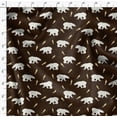 thumbnail image 4 of Soimoi Brown Poly Georgette Fabric Falling Star & Polar Bear Animal Print Fabric by the Yard 42 Inch Wide, 4 of 5