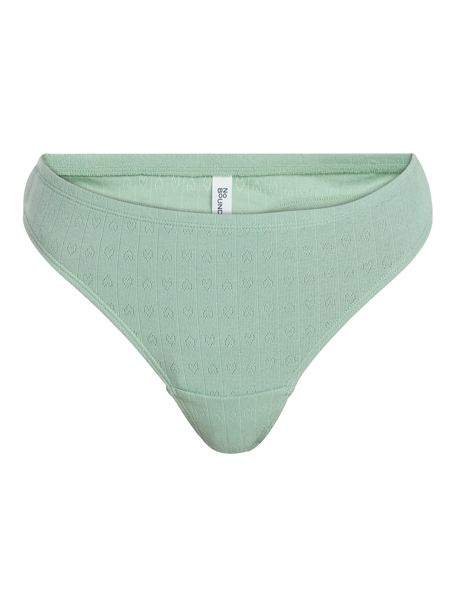 No Boundaries Women's Thong Panty Cotton, 1-pack, Sizes XS-XXXL