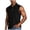 Black, variant on Mens Pink Sleeveless Polo Shirt Slim Fit 3-Button Stretch Breathable Quick Dry Casual Top with Pocket,Size M
