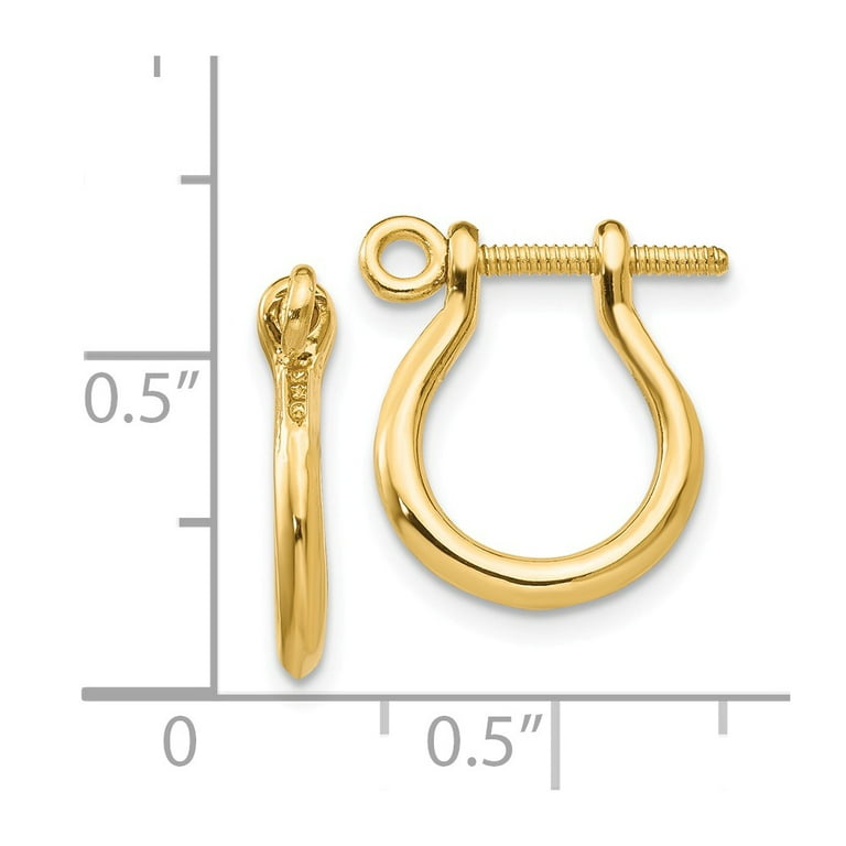 Mens gold shackle earring sale
