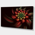thumbnail image 2 of Spirale de Fleurs Abstraites Rouges - Impression sur Toile Florale, 2 of 4