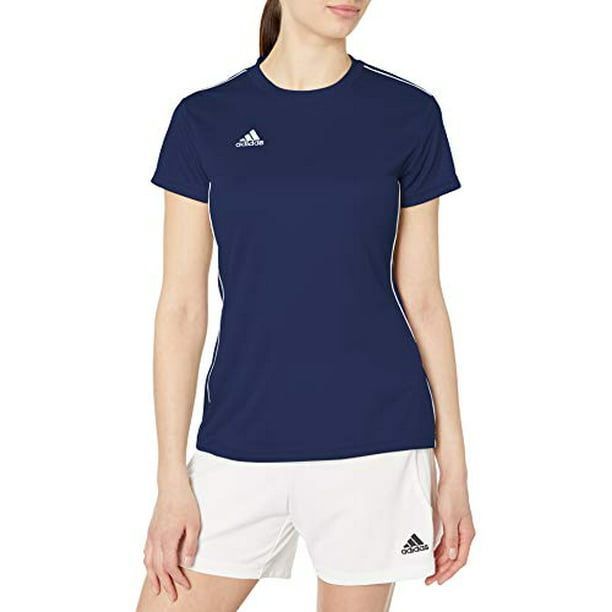 adidas Women's Core 18 AEROREADY Primegreen Regular Fit Soccer Short Sleeve  Jersey Dark Blue/White X-Small - Walmart.com