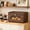 Brown, variant on Bread Box for Kitchen Countertop, 14.37"L x 9.25"W x 8.66"H Wooden Breadbox with Acrylic Window, Stackable Vintage Farmhouse Bread Holder for Homemade Food (Black)