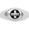thumbnail image 5 of Sterling Silver Rhodium-Plated & Antiqued Cross Ring (Size 9) Made In Thailand qr6849-9, 5 of 5