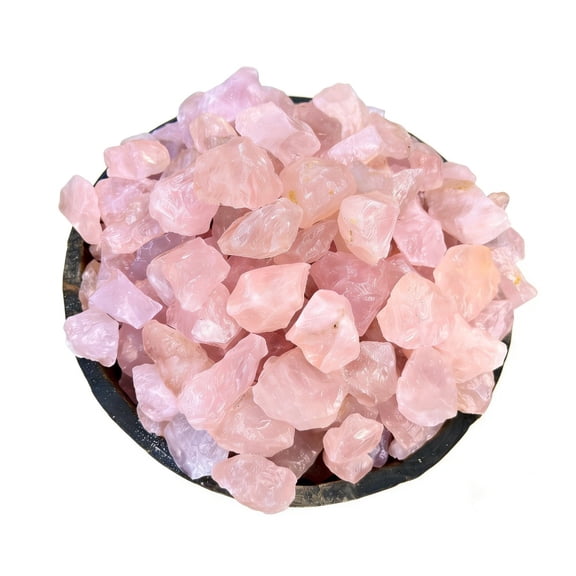 1/4 lb Bulk Natural Rough Rose Quartz Crystals, Raw Mineral Stones from Brazil (4 oz)