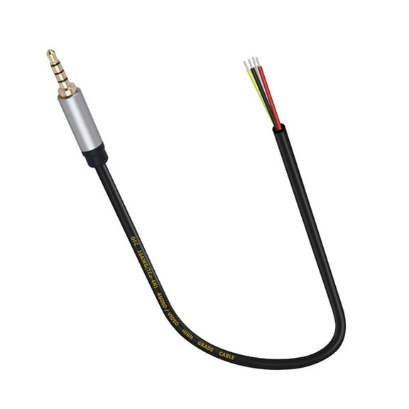 3.5mm Male to Bare Wire Cable for Audios Repair in Earphones and Speakers